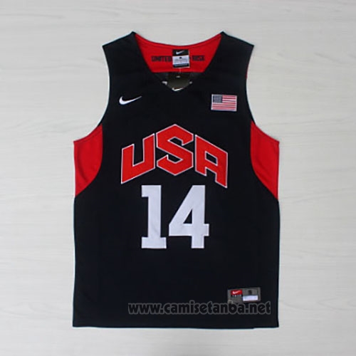 Camiseta USA 2012 Anthony Davis #14 Negro